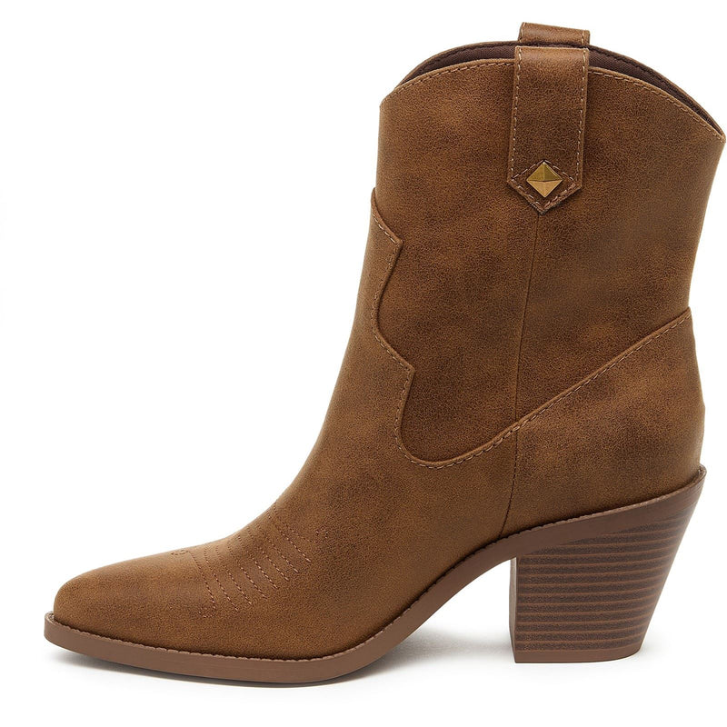 Rocket Dog Feather Polyurethane Women's Walnut Heeled Ankle Boots