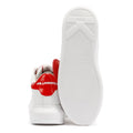 Karl Lagerfeld Kapri Valentine Pendant Leather Women's White/Red Sneakers
