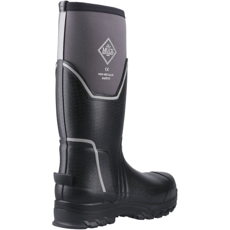 Muck Boots Grit S5 Rubber Men's Black/Grey Wellington Boots