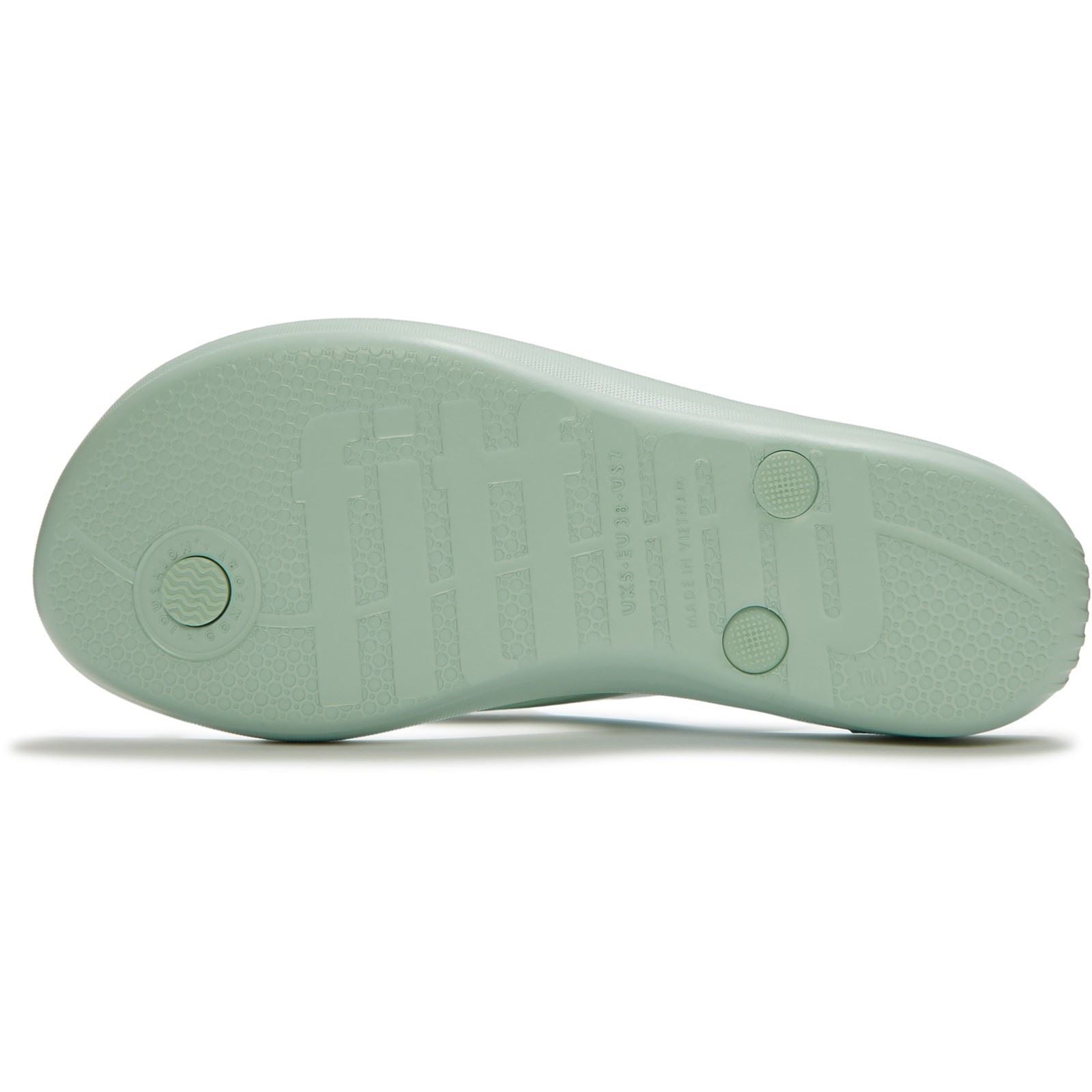 Fitflop iQushion Glossy-Button Polyurethane Women's Mint Whisper Flip Flops