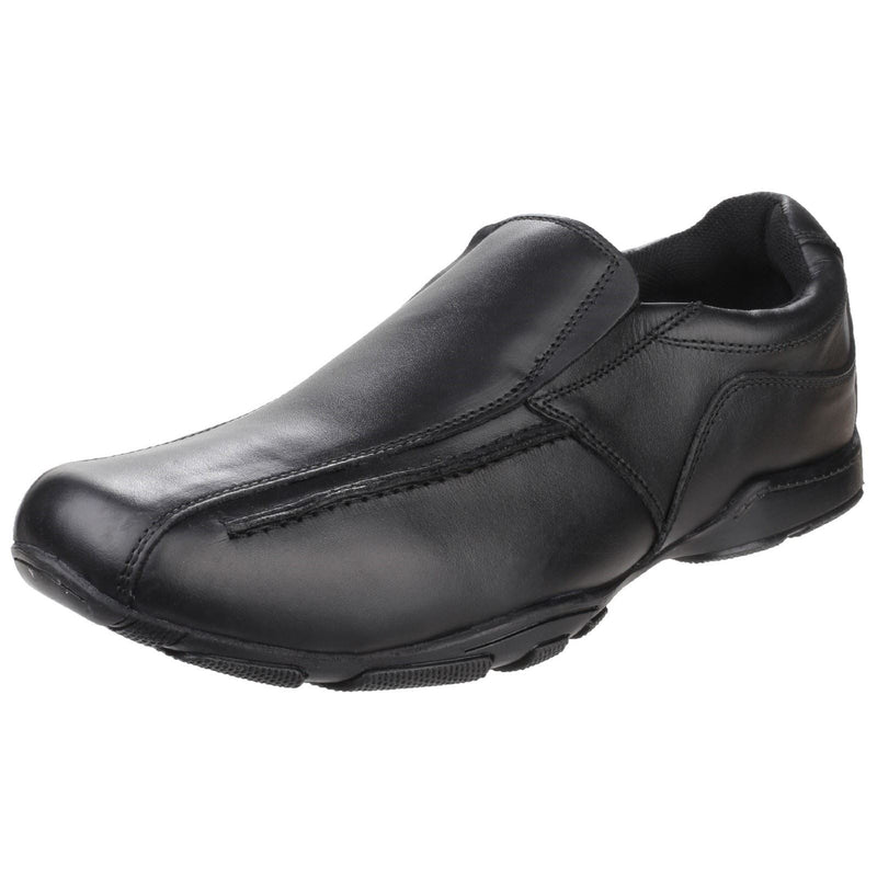 Hush Puppies Bespoke Youth Boys Black Leather Loafers