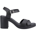 Hush Puppies Georgia Leather Women's Black/Snake Sandals