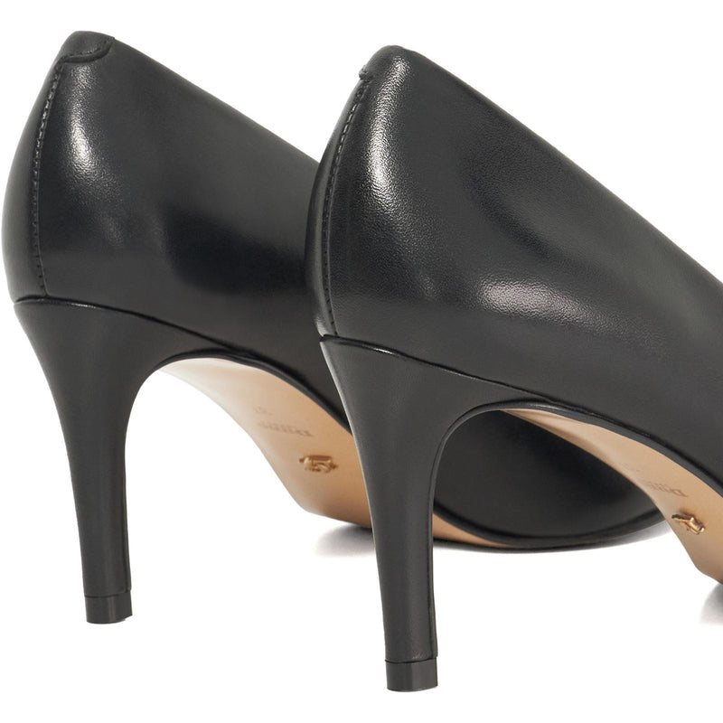 Dune Aspiring Leather Women's Black Heels
