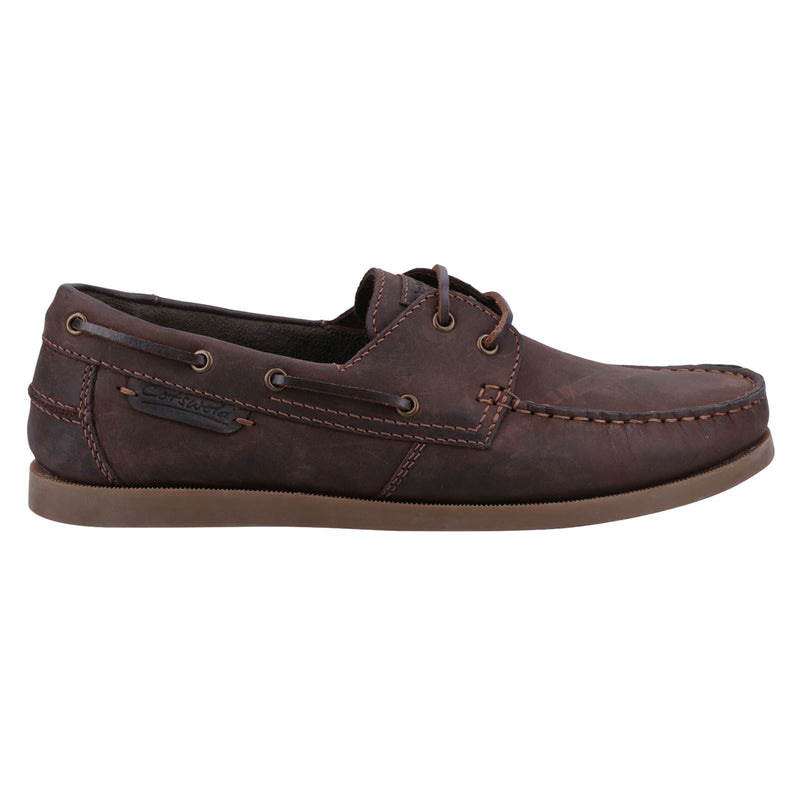 Cotswold Waterlane Leather Women's Brown Boat Shoes