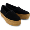 TOMS Valencia Leather Women's Black Espadrilles
