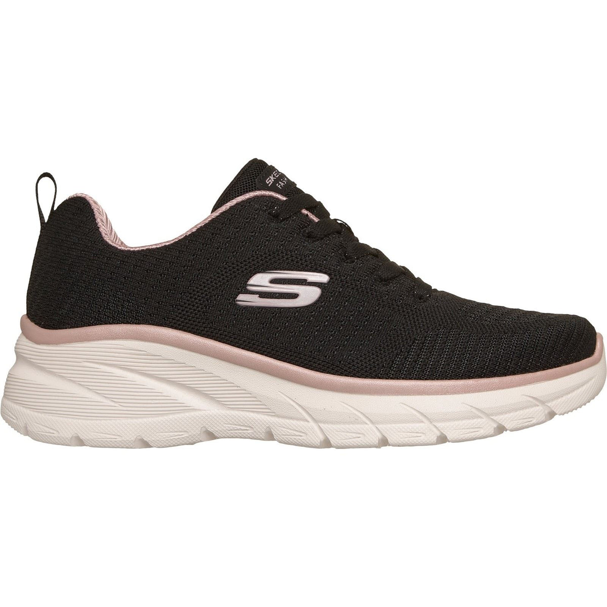 Skechers Fashion Fit 2.0 Polyester Women's Black /Rose Gold Trainers