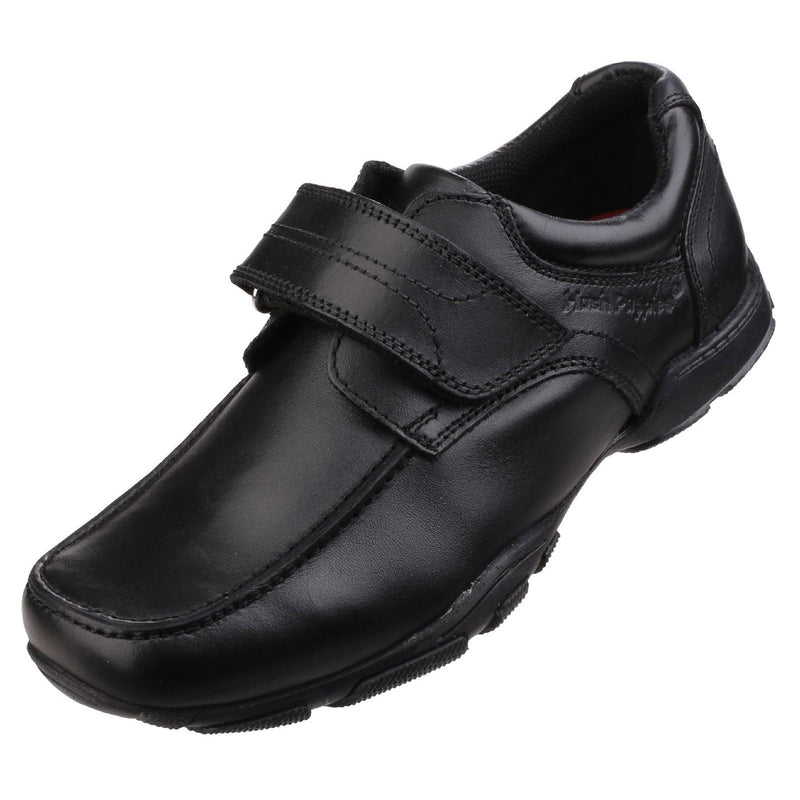 Hush Puppies Freddy 2 Junior Boys Black Leather Shoes