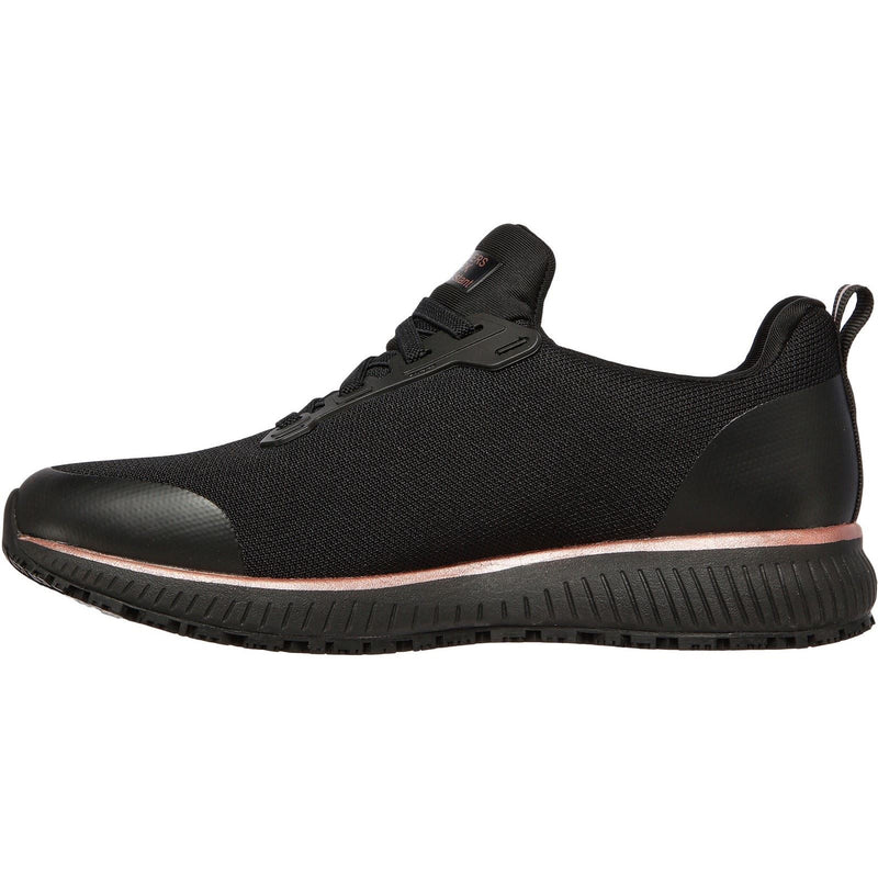 Skechers Workwear Squad SR Textile Women's Black/Rose Gold Safety Sneakers