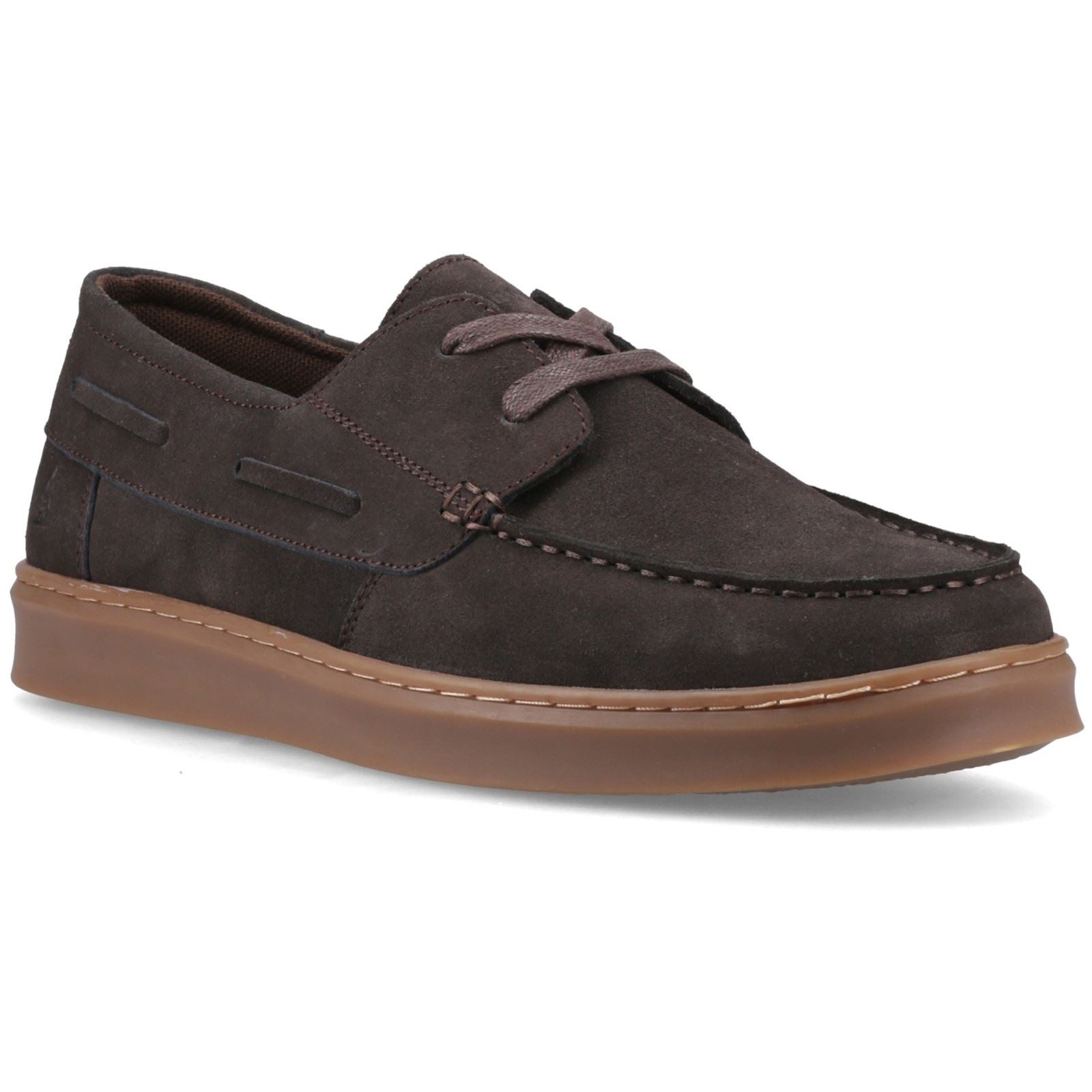 Hush Puppies Madden Leather Men's Chocolate Boat Shoes