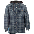 Dickies Fleece Hood Flannel Men's Blue Shirt Jacket