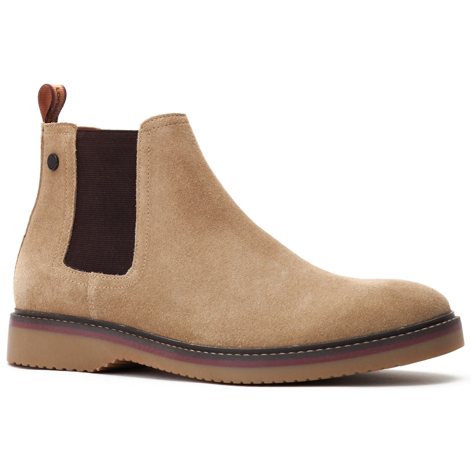 Base London Hooper Leather Men's Sandy Beige Boots