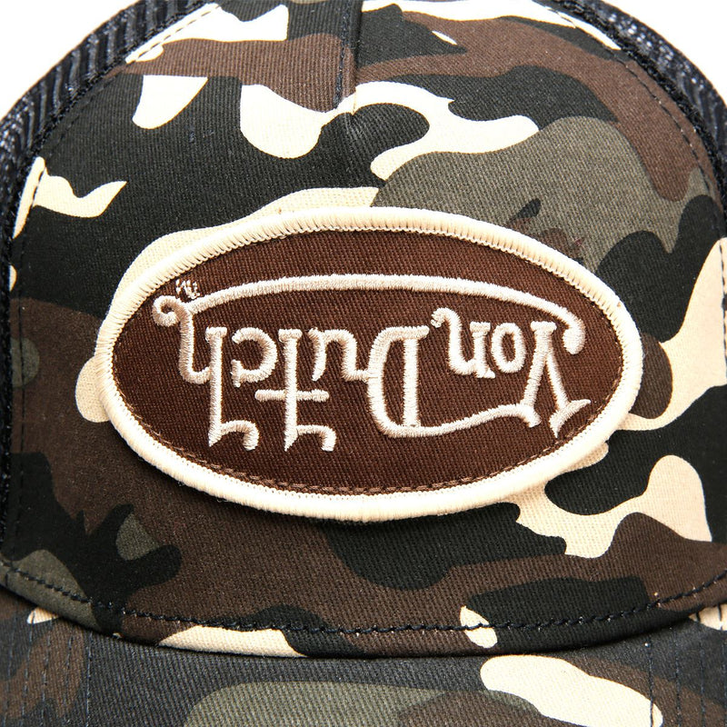 Von Dutch Multi Trucker Cotton Brown Edge Camo Caps