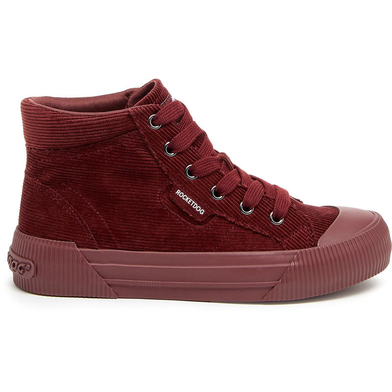 Rocket Dog Cheery Hi Corduroy Women's Burgundy Trainers
