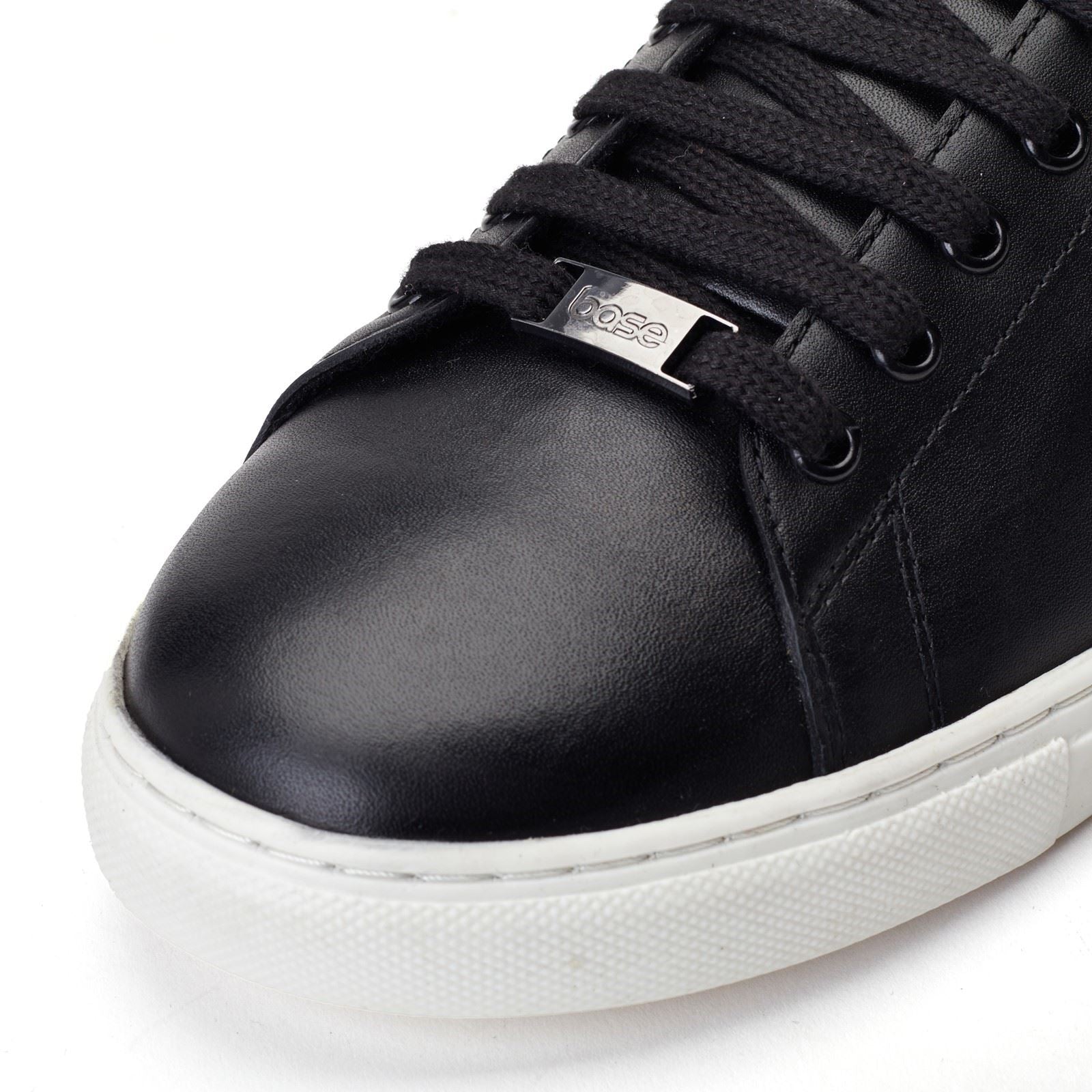 Base London Tucker Leather Men's Black Sneakers