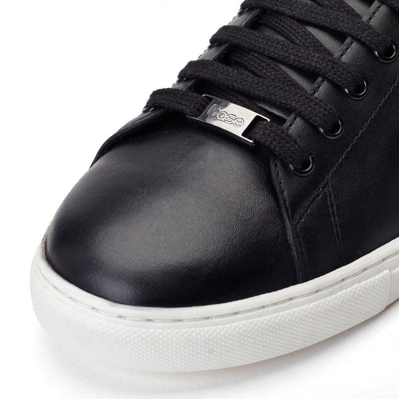 Base London Tucker Leather Men's Black Sneakers