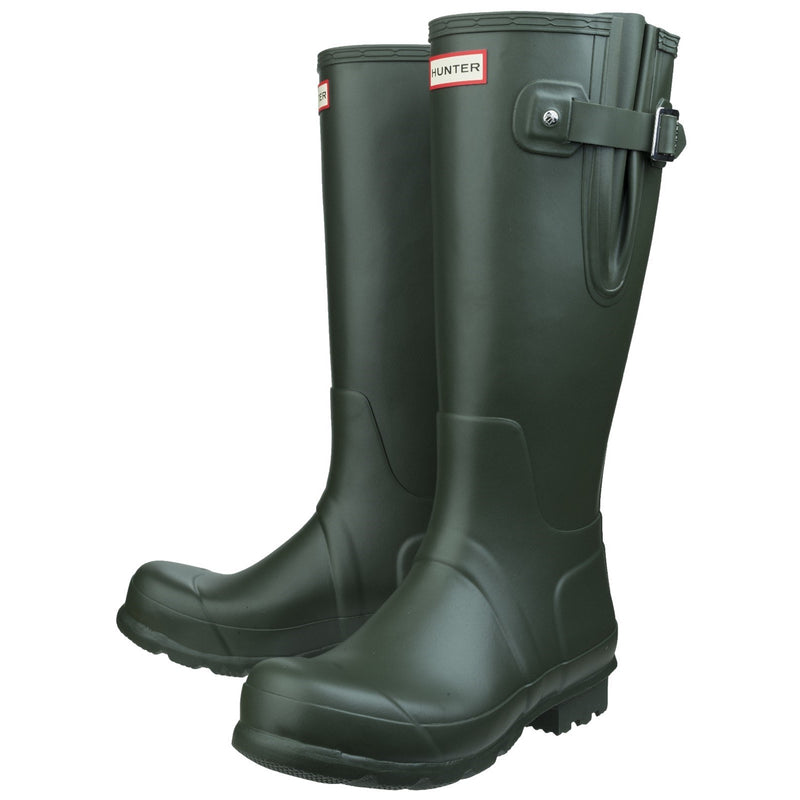 Hunter Mens Matt Olive MFT9007RMA-DOV Original Side Adjustable Wellington Boots