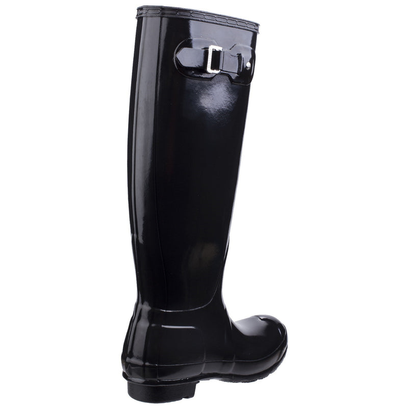 Hunter WFT1000RGL-BLK Original Tall Gloss Wellington Boots Female Black