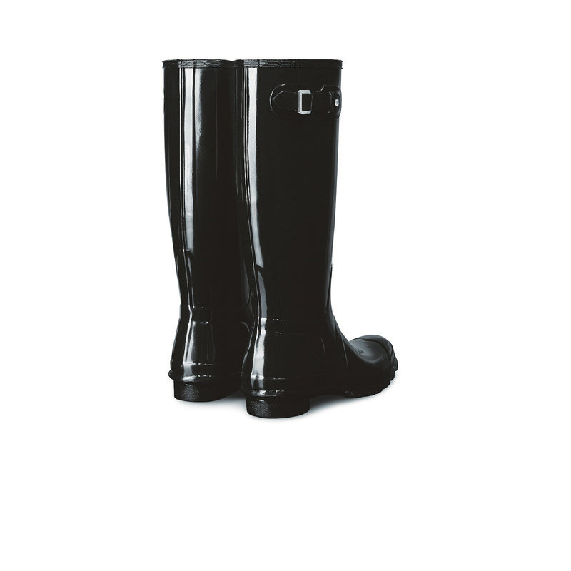 Hunter WFT1000RGL-BLK Original Tall Gloss Wellington Boots Female Black