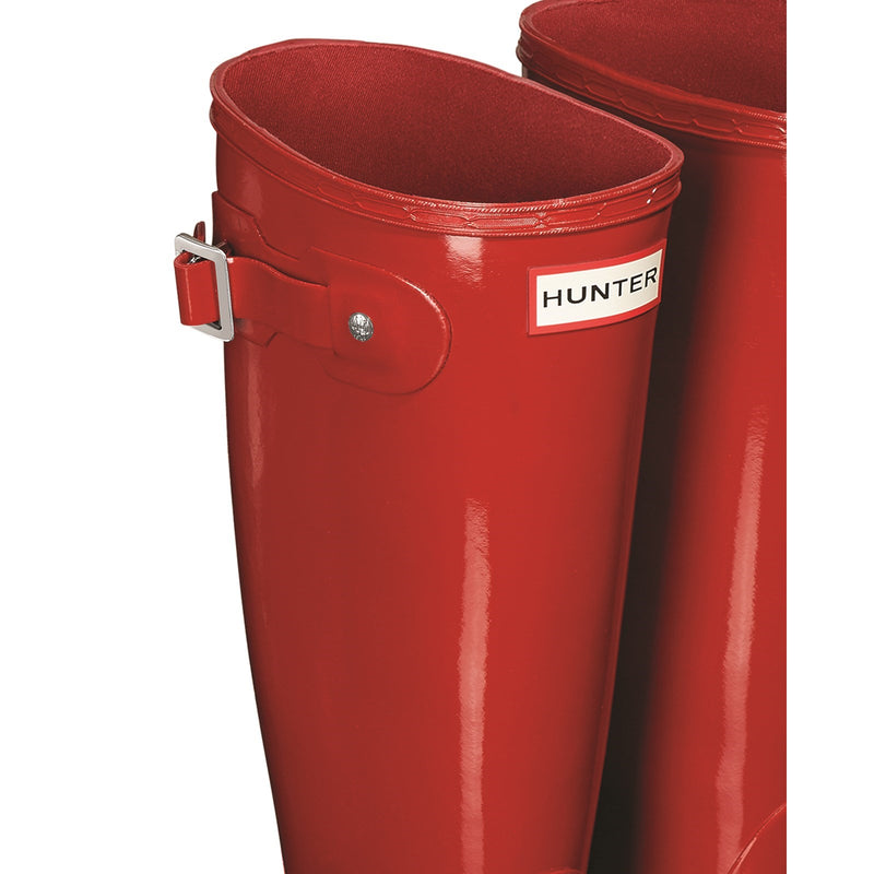 Hunter WFT1000RGL-MLR Original Tall Gloss Wellington Boots Female Red