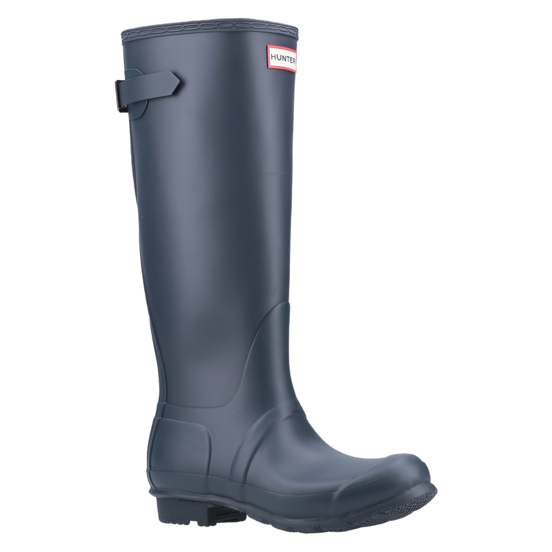 Hunter WFT1001RMA-NVY Original Tall Back Adjustable Wellington Boots Female Navy