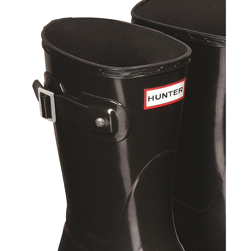 Hunter Womens Gloss Black WFS1000RGL-BLK Original Short Wellington Boots