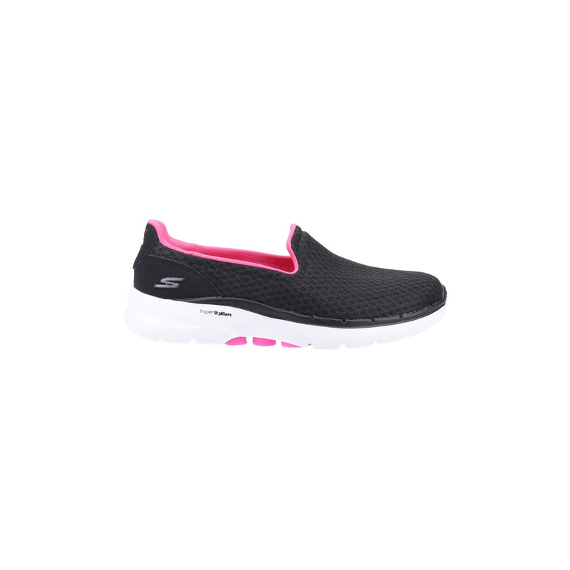 Skechers Womens Go Walk 6 124508-BKHP Black/Hot Pink Slip On Shoe