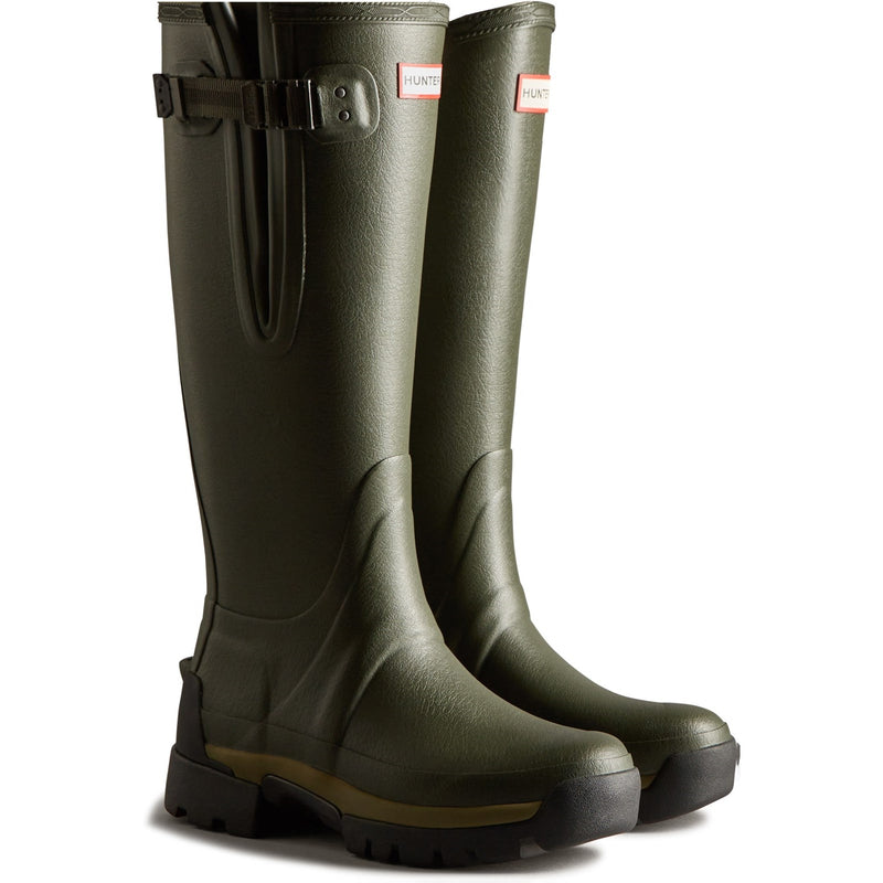 Hunter WFT2201RNP-DOV Balmoral Adjustable Synthetic Lined Wellington Female Dark Green