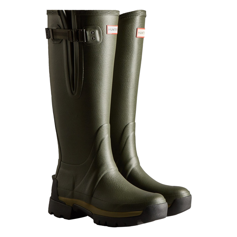 Hunter WFT2201RNP-DOV Balmoral Adjustable Synthetic Lined Wellington Female Dark Green