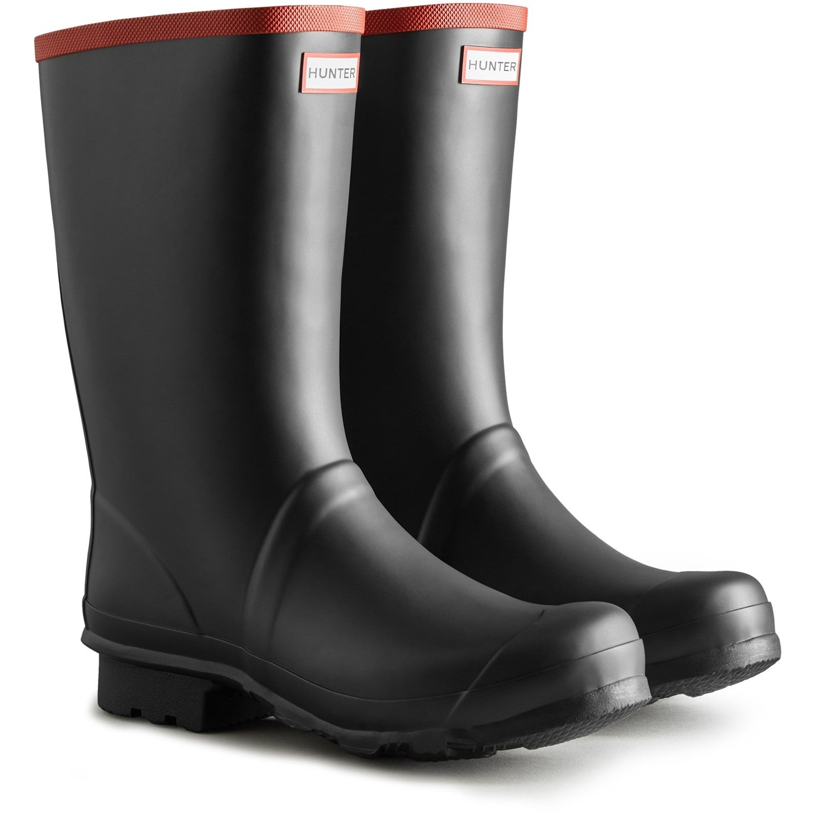 Hunter Unisex Matt Black UFS4004RMA-BLK Argyll Short Knee Wellington Boots