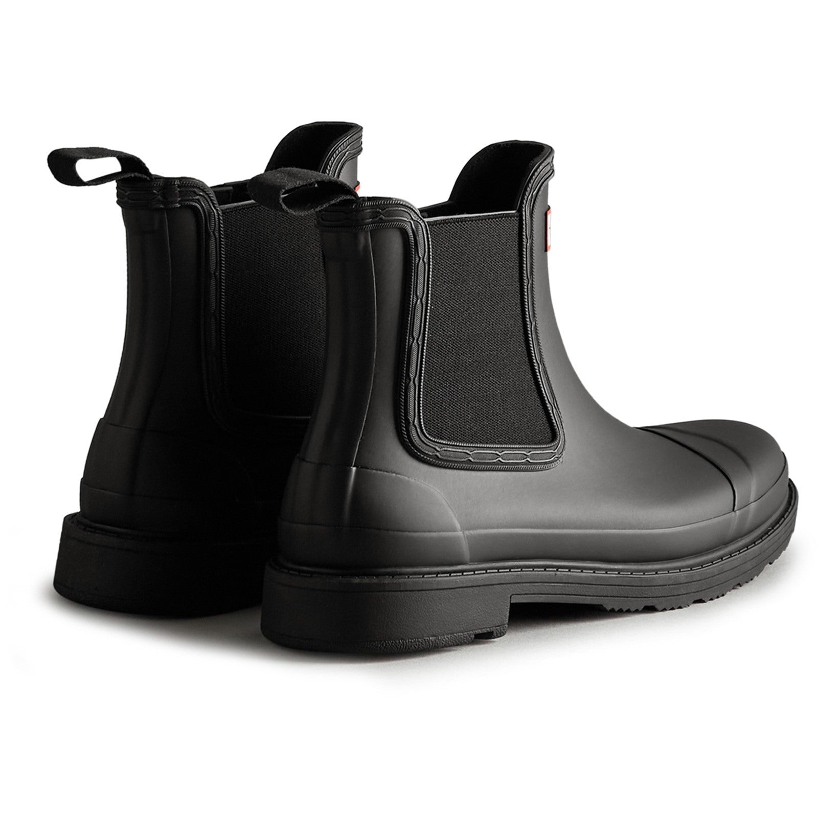 Hunter Womens Black WFS1018RMA-BLK Commando Chelsea Boots