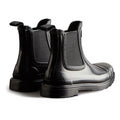 Hunter Womens Gloss Black WFS1018RGL-BLK Commando Chelsea Boots