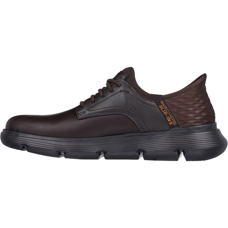 Skechers Mens Garza - Gervin 205046-CHOC Chocolate Lace Up Shoe