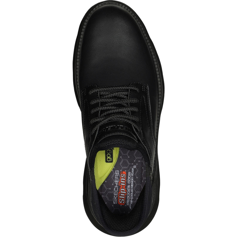Skechers Mens Garza - Gervin 205046-BBK Black Lace Up Shoe