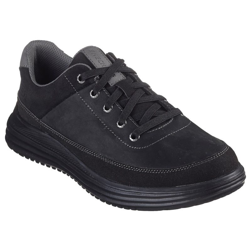 Skechers Mens Proven - Aldeno 204875-BBK Black Lace Up Shoe
