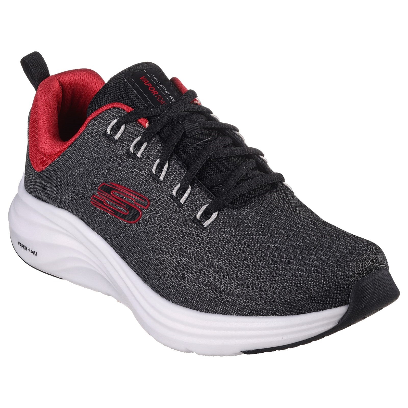 Skechers Mens Vapor Foam - Varien 232626-BKRD Black/Red Lace Up Shoe