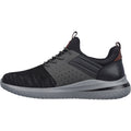 Skechers Mens Delson 3.0 - Cicada Wide 210238W-BKGY Black/Grey Slip On Shoe