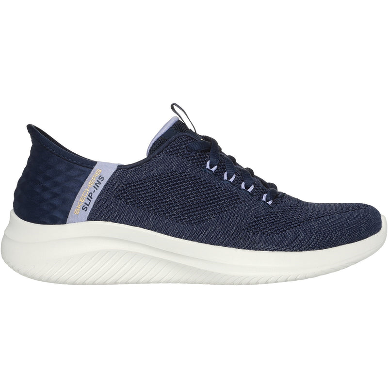 Skechers Womens Ultra Flex 3.0 Easy Step 150178-NVLV Navy/Lavender Lace Up Shoe