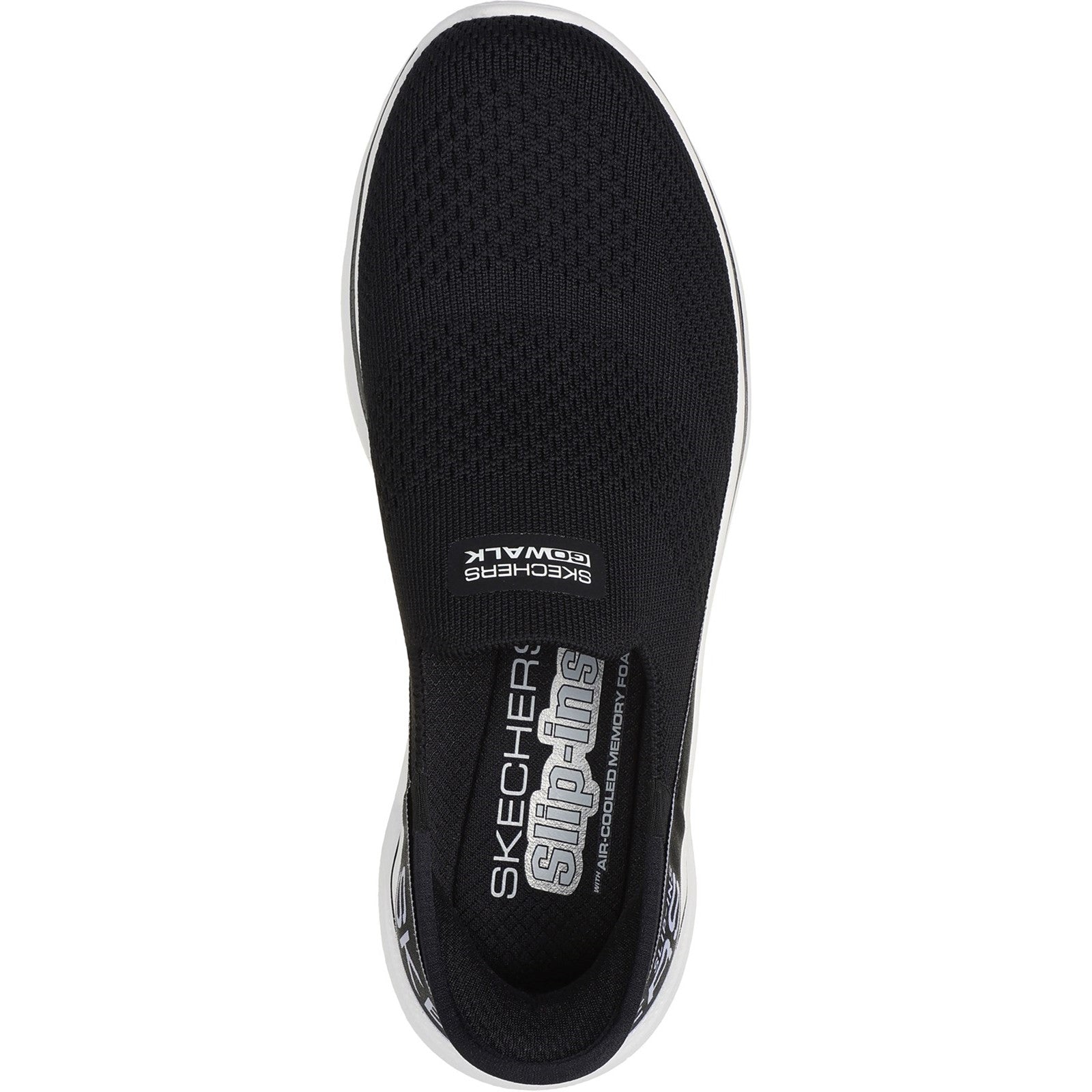 Skechers Womens GO WALK 7 - Mia 125231-BKW Black/White Slip On Shoe