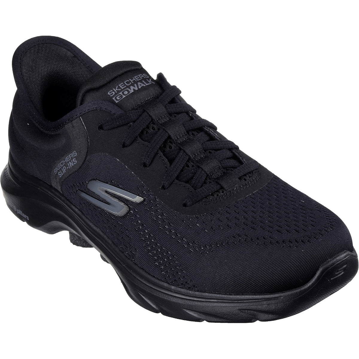 Skechers Black Slip-On GOwalk Sneakers Skechers Go Walk Flex Relish Black Womens Wide Slip On  main image 4