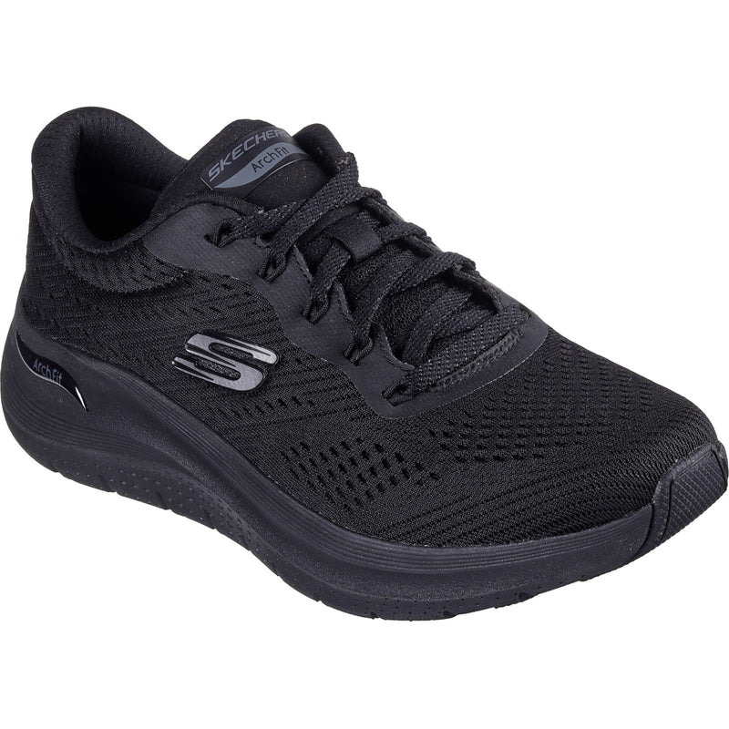 Skechers Womens Arch Fit 2.0 - Big League 150051-BBK Black Lace Up Shoe