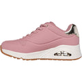 Skechers Womens Uno - Shimmer Away 155196-ROS Rose Lace Up Shoe
