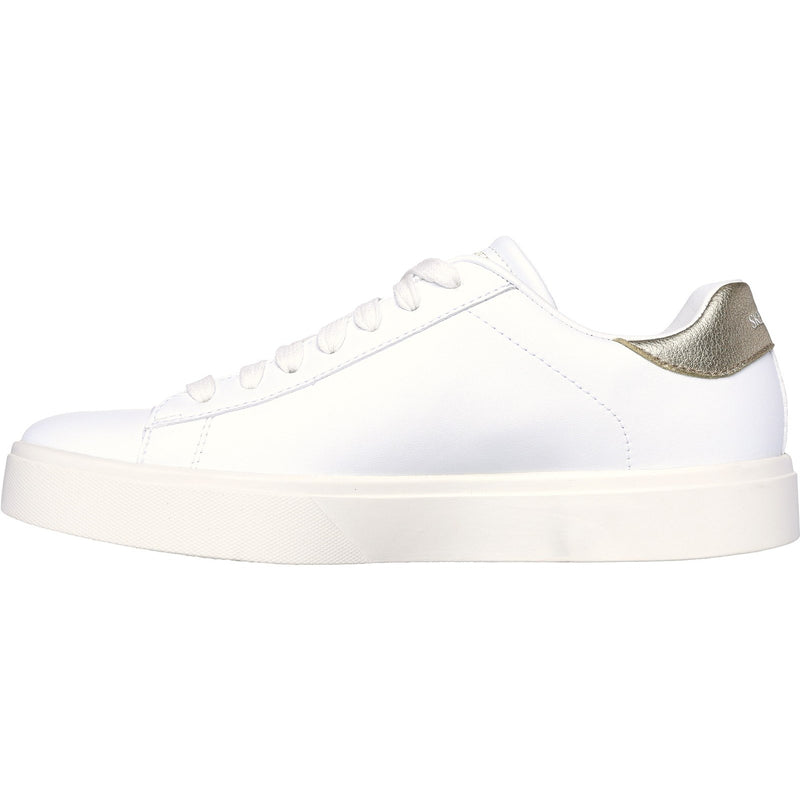 Skechers Womens Eden LX - Beaming Glory 185016-WTGD White/Gold Lace Up Shoe