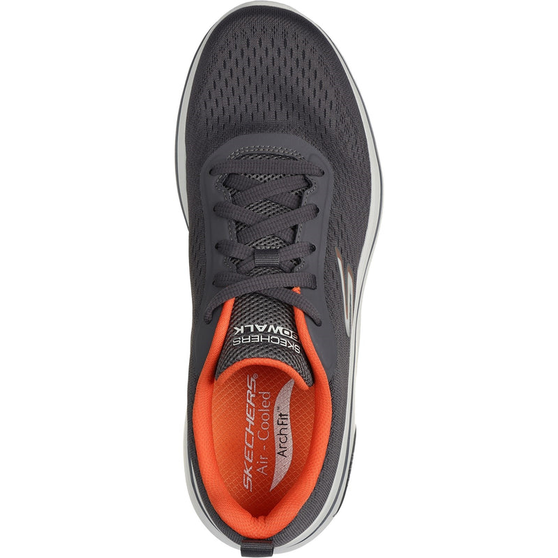 Skechers Mens Go Walk Arch Fit 2.0 Idyllic 216516-CCOR Charcoal/Orange Lace Up Shoe