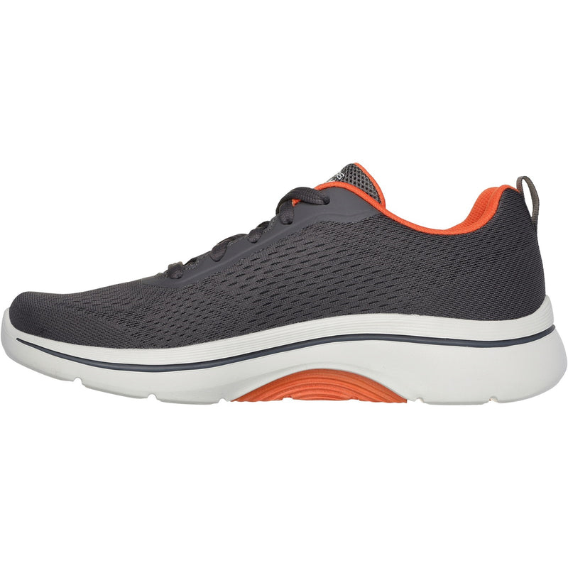 Skechers Mens Go Walk Arch Fit 2.0 Idyllic 216516-CCOR Charcoal/Orange Lace Up Shoe
