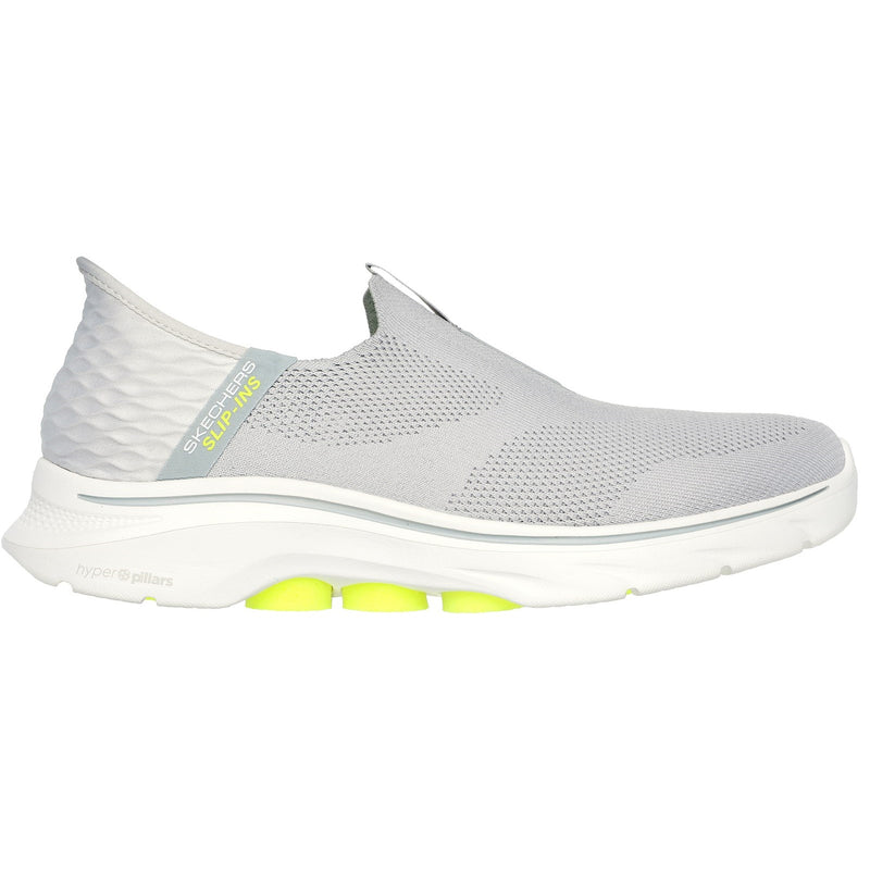 Skechers Mens Skechers Slip-ins: GO WALK 7 - Easy On 2 216641-GYYL Grey/Yellow Slip On Shoe