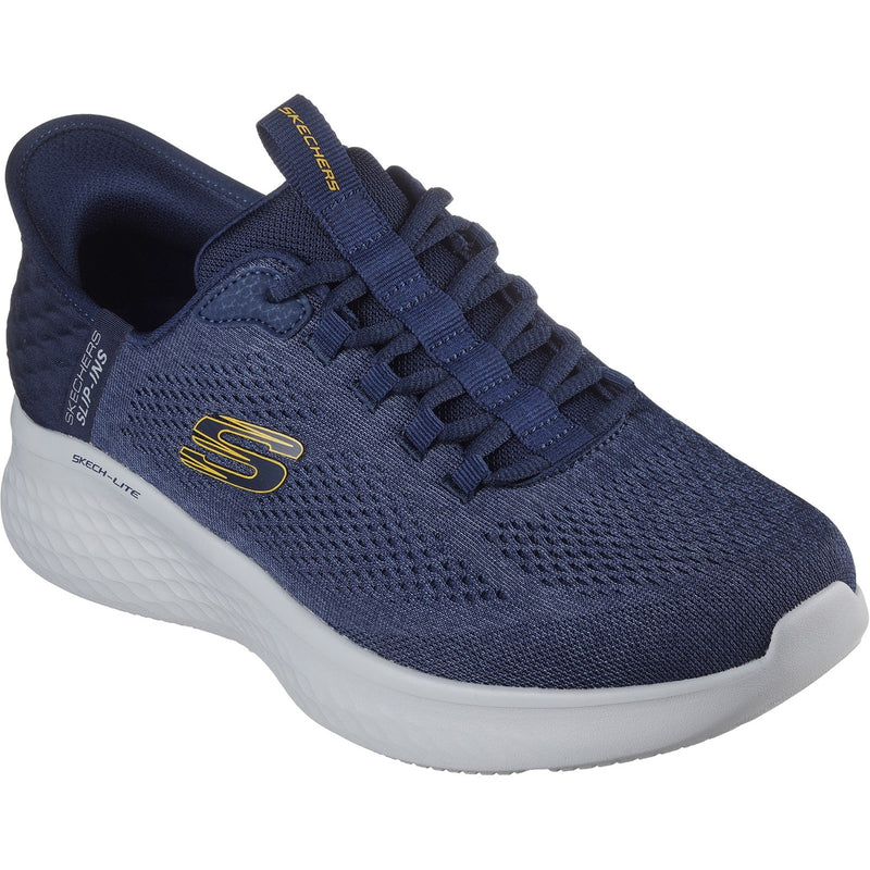 Skechers Mens Skech-Lite Pro Primebase 232466-NVYL Navy/Yellow Lace Up Shoe