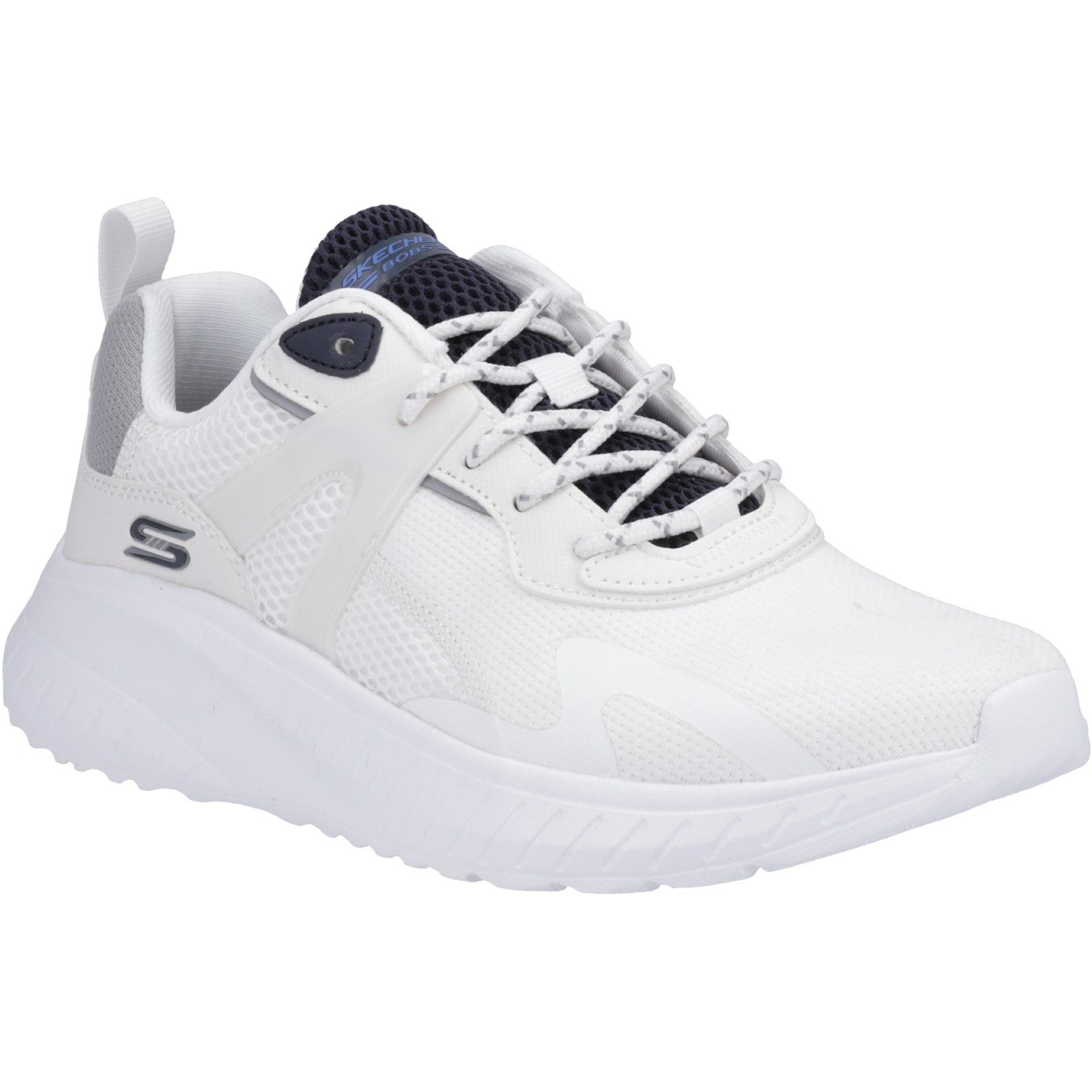 Skechers Mens Bobs Squad Chaos Elevated Drift 118034-WMLT White/Multi Lace Up Shoe