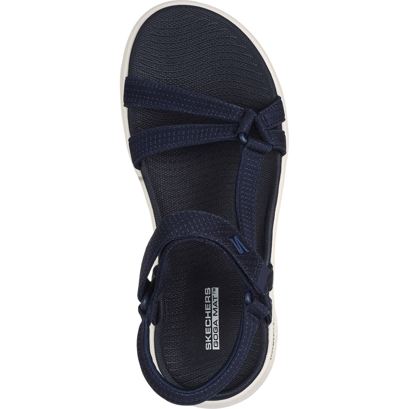 Skechers Womens GO WALK Flex Sublime 141451-NVY Navy Ankle Strap Shoe