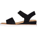 Skechers Womens Desert Kiss Serendipitous 114147-BLK Black Buckle Shoe