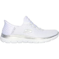 Skechers Womens Summits - Diamond Dream 150123-WSL White/Silver Slip On Shoe
